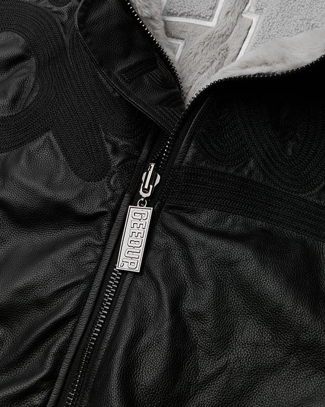 Authentic Geedup Handstyle Team Logo Reversible Leather/Faux Fur Jacket | Unique Supply Australia