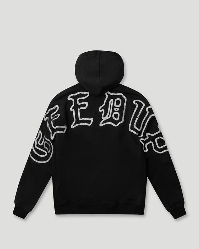 Authentic Geedup Ol' English Oversized Hoodie - Black | Unique Supply Australia